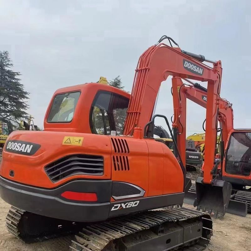 사용 된 Doosan Digger DX80 중고 8톤 소형 미니 크롤러 발굴기
