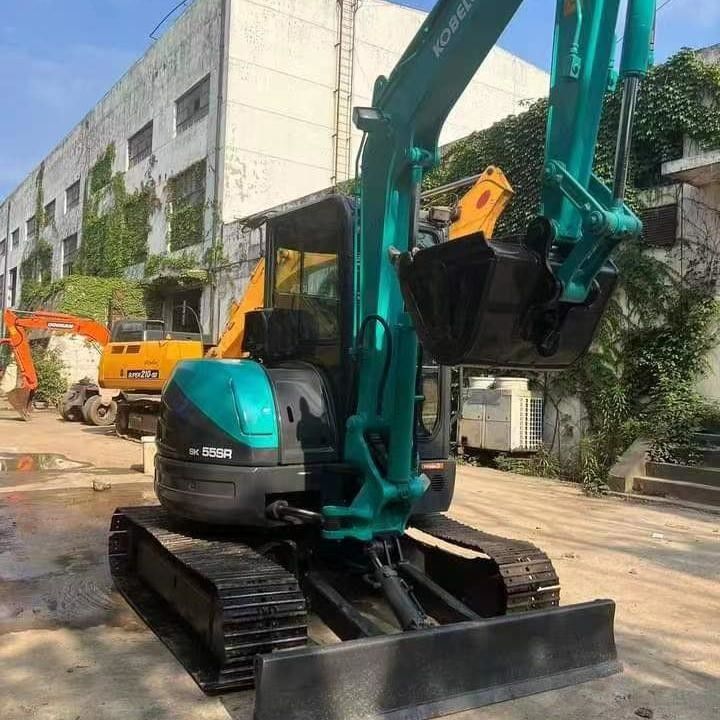 사용 된 Kobelco Digger SK55 사용 된 5.5톤 소형 미니 크롤러 발굴기
