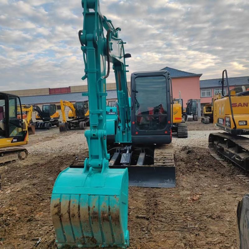 사용 된 Kobelco Digger SK75 사용 된 7.5톤 소형 미니 크롤러 발굴기