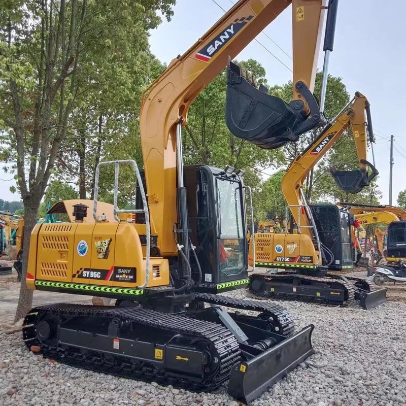 사용 된 SANY Digger SY95C 중고 9.5톤 소형 미니 크롤러 발굴기