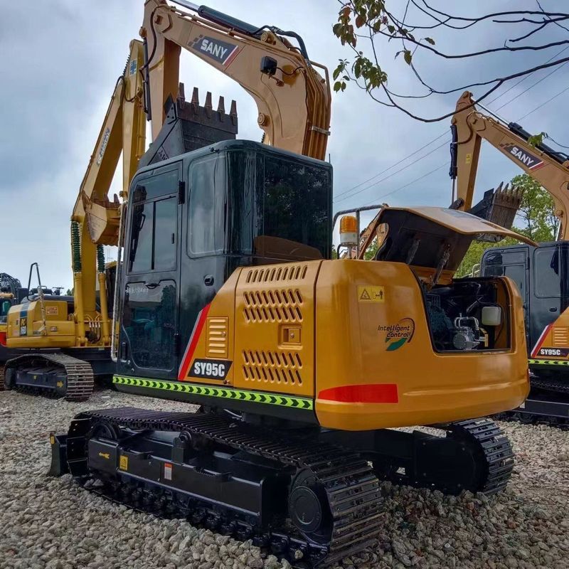 사용 된 SANY Digger SY95C 중고 9.5톤 소형 미니 크롤러 발굴기