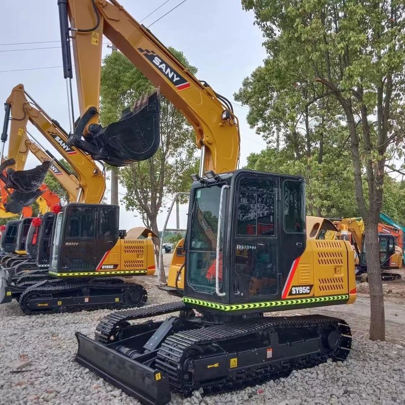 사용 된 SANY Digger SY95C 중고 9.5톤 소형 미니 크롤러 발굴기