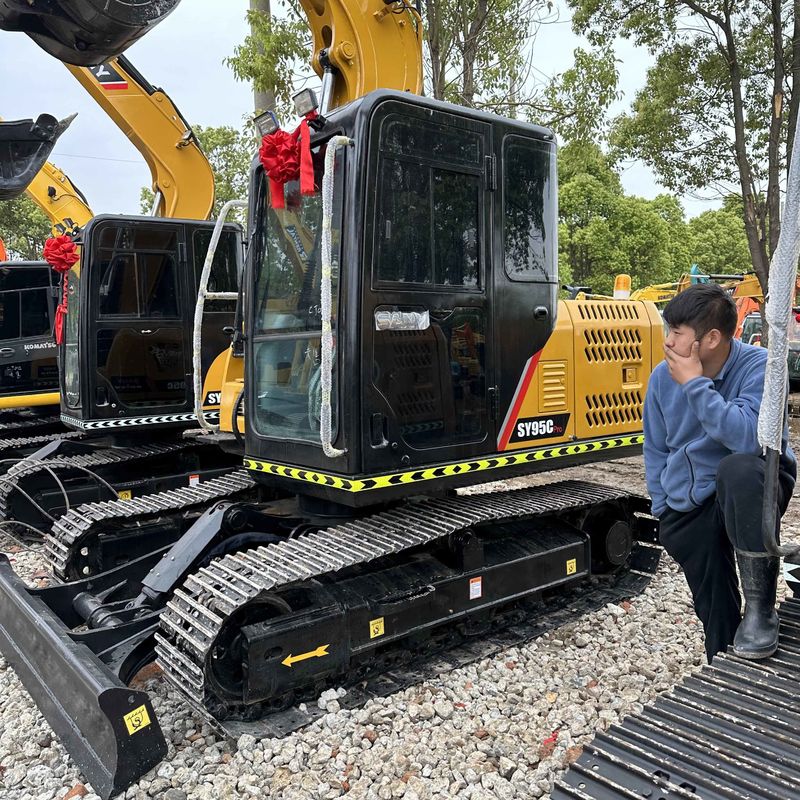 중고용 SANY Digger SY95C 중고용 9.5톤 소형 미니 크롤러 발굴기