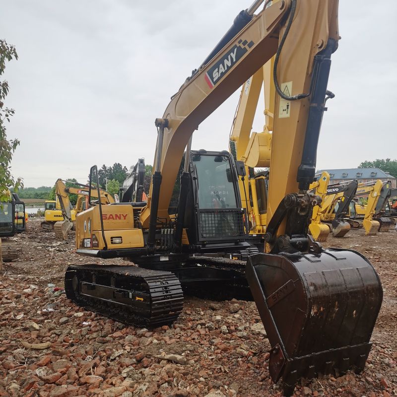 사용 된 SANY Digger SY155C 소형 크롤러 발굴기 중고 15.5