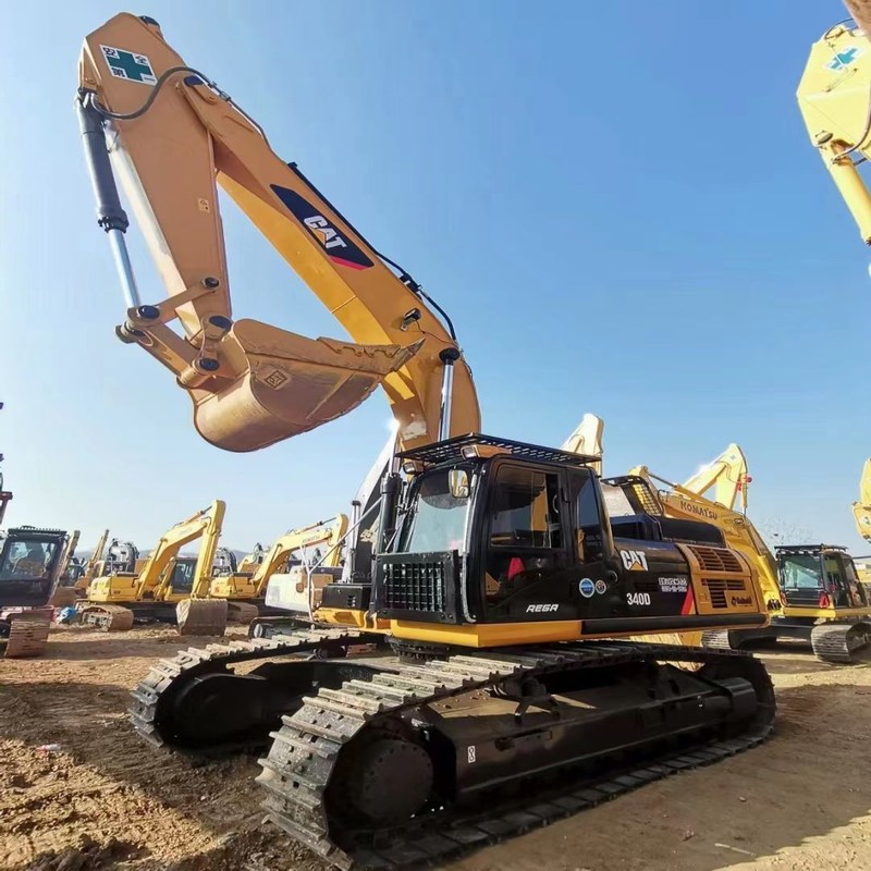 오래된 CAT 340D 기계 거래자 발굴기 40 톤 208kw 1.9m3 버킷 용량
