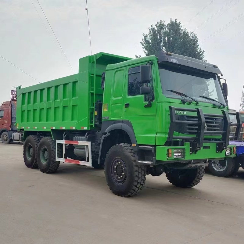사용 된 덤프 트럭 호우 371hp 시노트럭 호우 6x6 킵 6 휠 수동 디젤