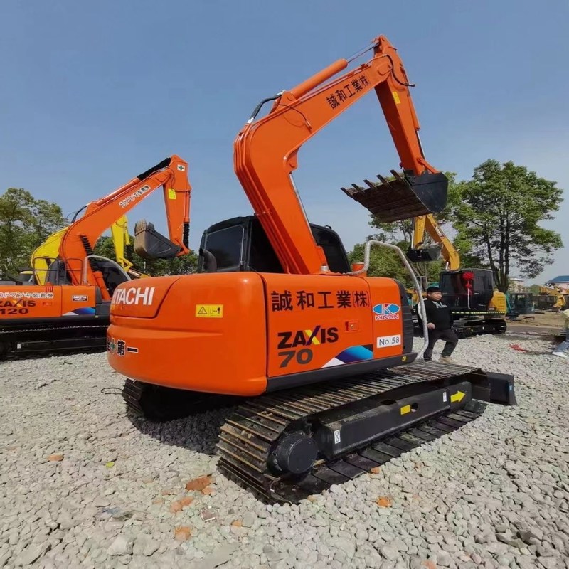 중고 미니 굴착기 히타치 ZX70 중고 7t 오리지널 크롤러 추적 굴착기 39kw