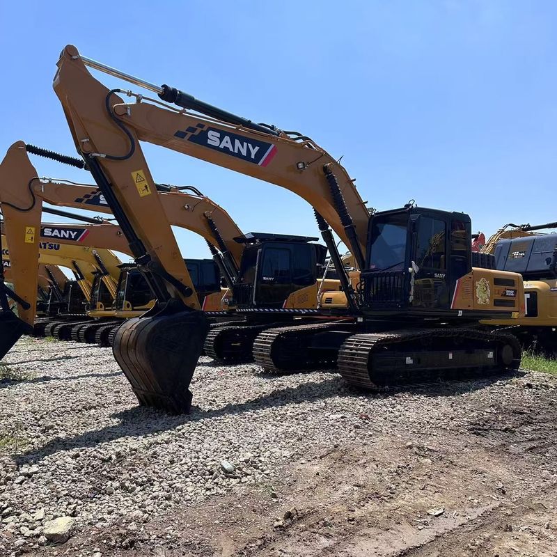 사용 된 SANY Digger SY215C 중형 크롤러 발굴기에서 중고 21.5